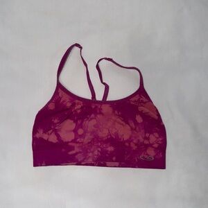 CHAMPION PINK STRAPPY TIE DYE SPORTS BRA
